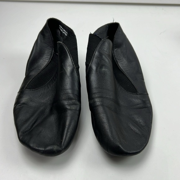 Black Leather Jazz  Dance Shoes size 9 - Picture 2 of 7